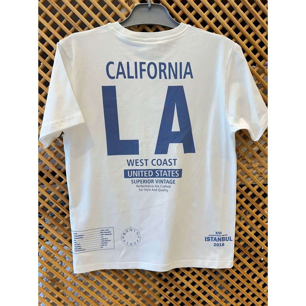 4166 ÇOCUK ÖNÜ VE SIRTI BASKILI TİŞÖRT