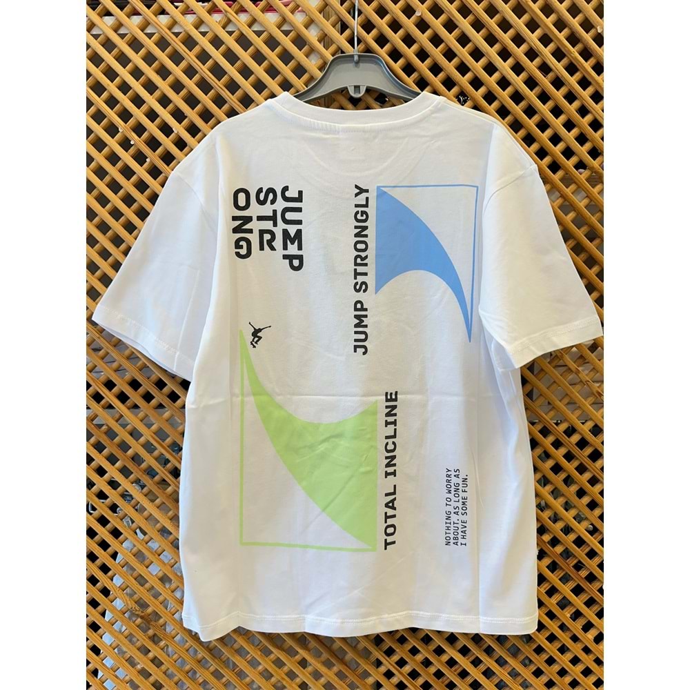 7642 ÇOCUK ÖNÜ VE SIRTI BASKILI TİŞÖRT