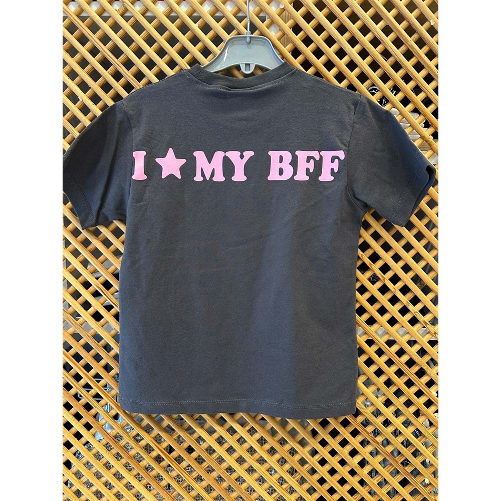 0345 ÇOCUK ÖNÜ NAKIŞLI SIRTI BASKILI TİŞÖRT