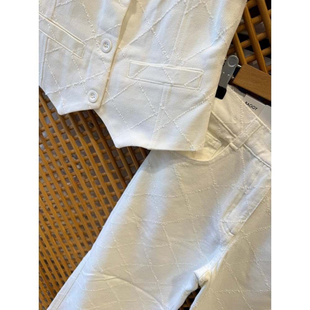0788-0763 ÇOCUK DOKUMA YELEK PANTOLON TAKIM