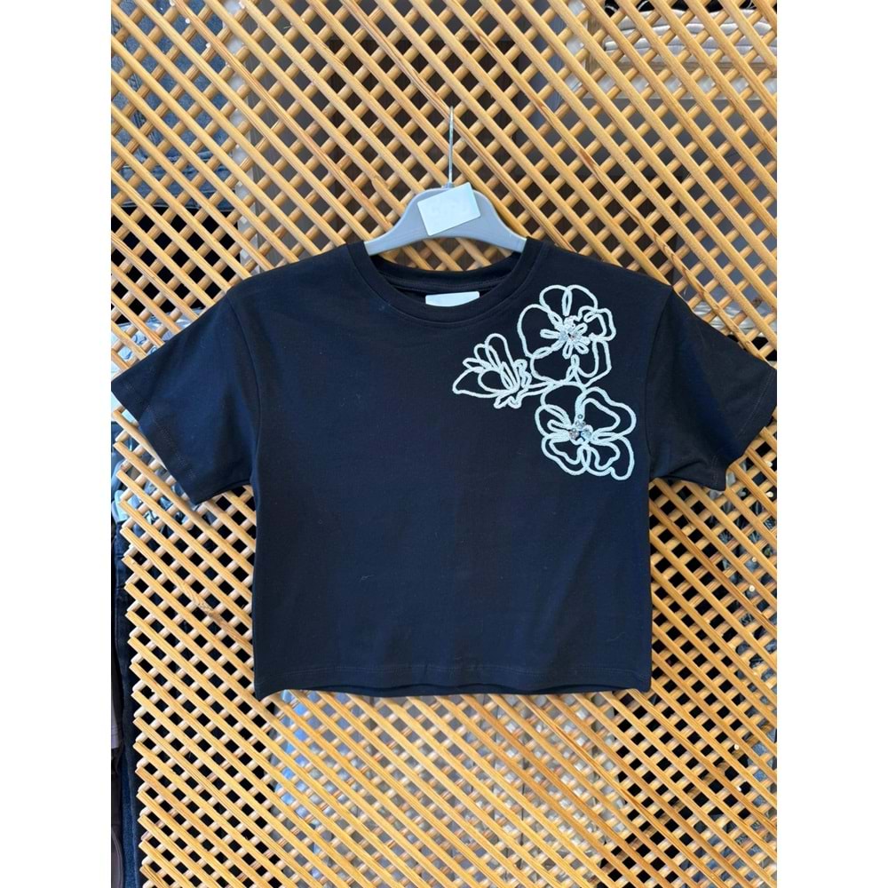 0750 ÇOCUK ÇİÇEK NAKIŞLI TİŞÖRT