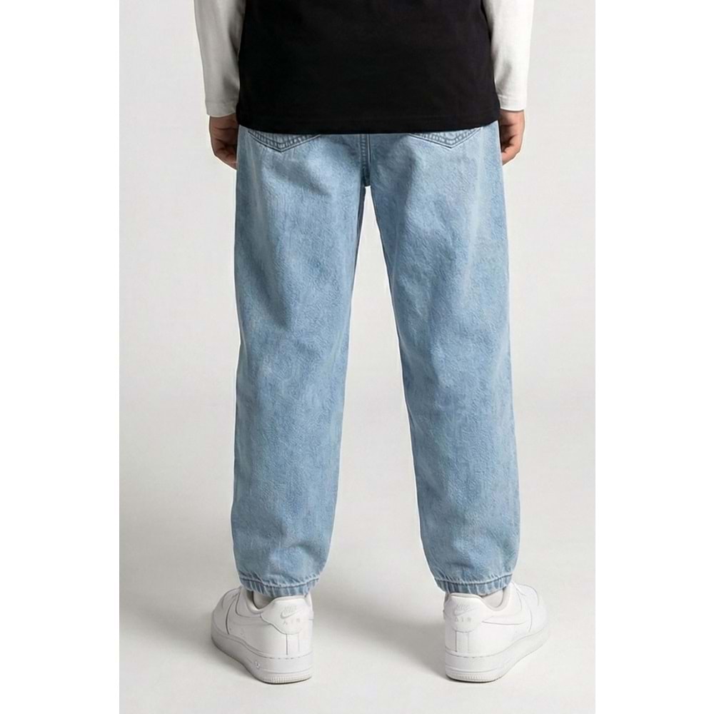 7694 ÇOCUK BELİ LASTİKLİ BAGGY KOT PANTOLON