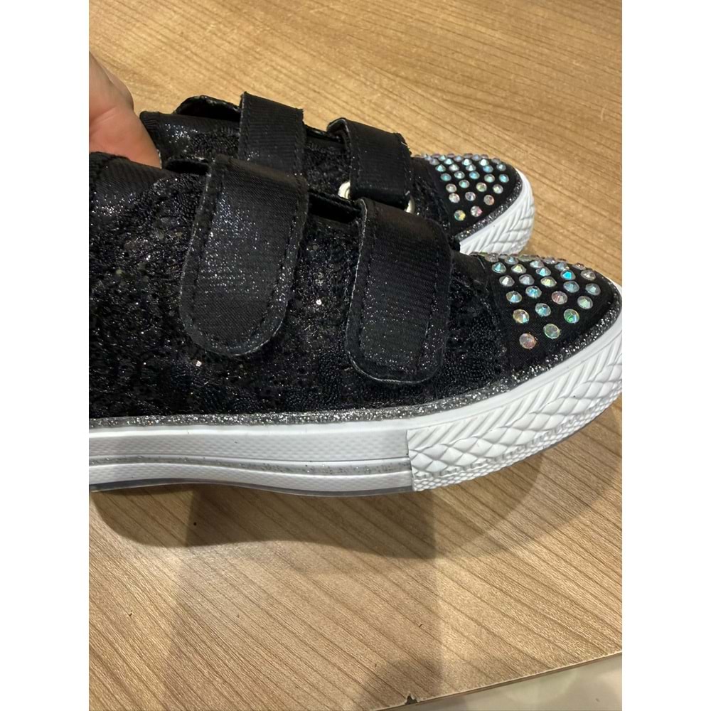 K-1221 DANTELLİ TAŞLI CIRTLI AYAKKABI (30 NUMARAYA KADAR IŞIKLI)