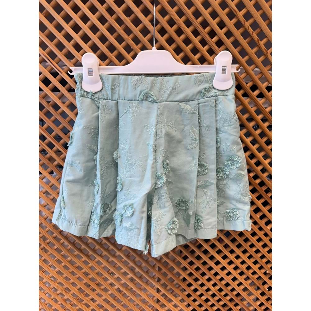 2327 ÇOCUK ÜÇ BOYUTLU KUMAŞ PİLELİ ARKA BEL LASTİKLİ ŞORT