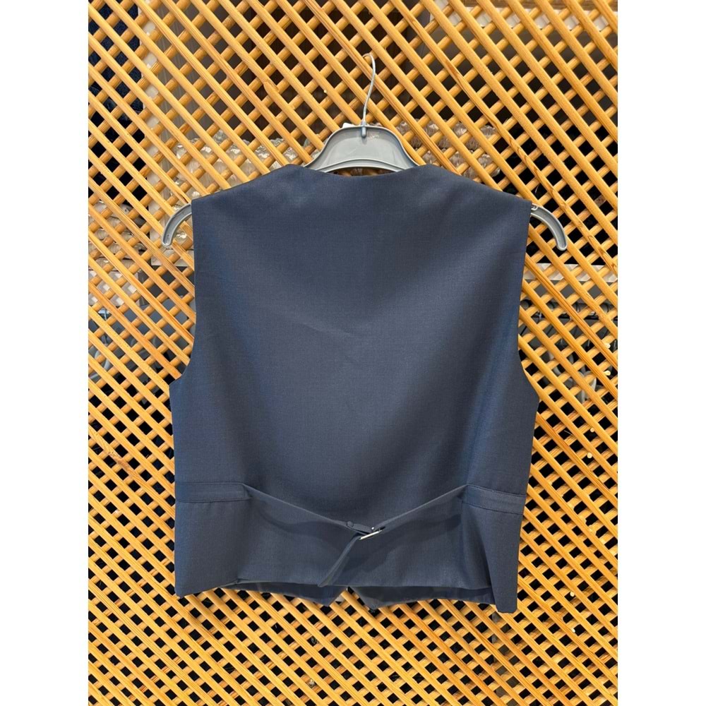 LKS607 ÇOCUK PAMUKLU KUMAŞ SPOR KESİM SLİM FİT YELEK