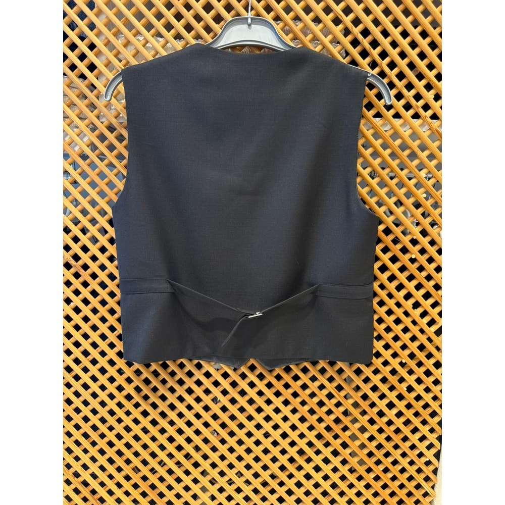 LKS607 ÇOCUK PAMUKLU KUMAŞ SPOR KESİM SLİM FİT YELEK