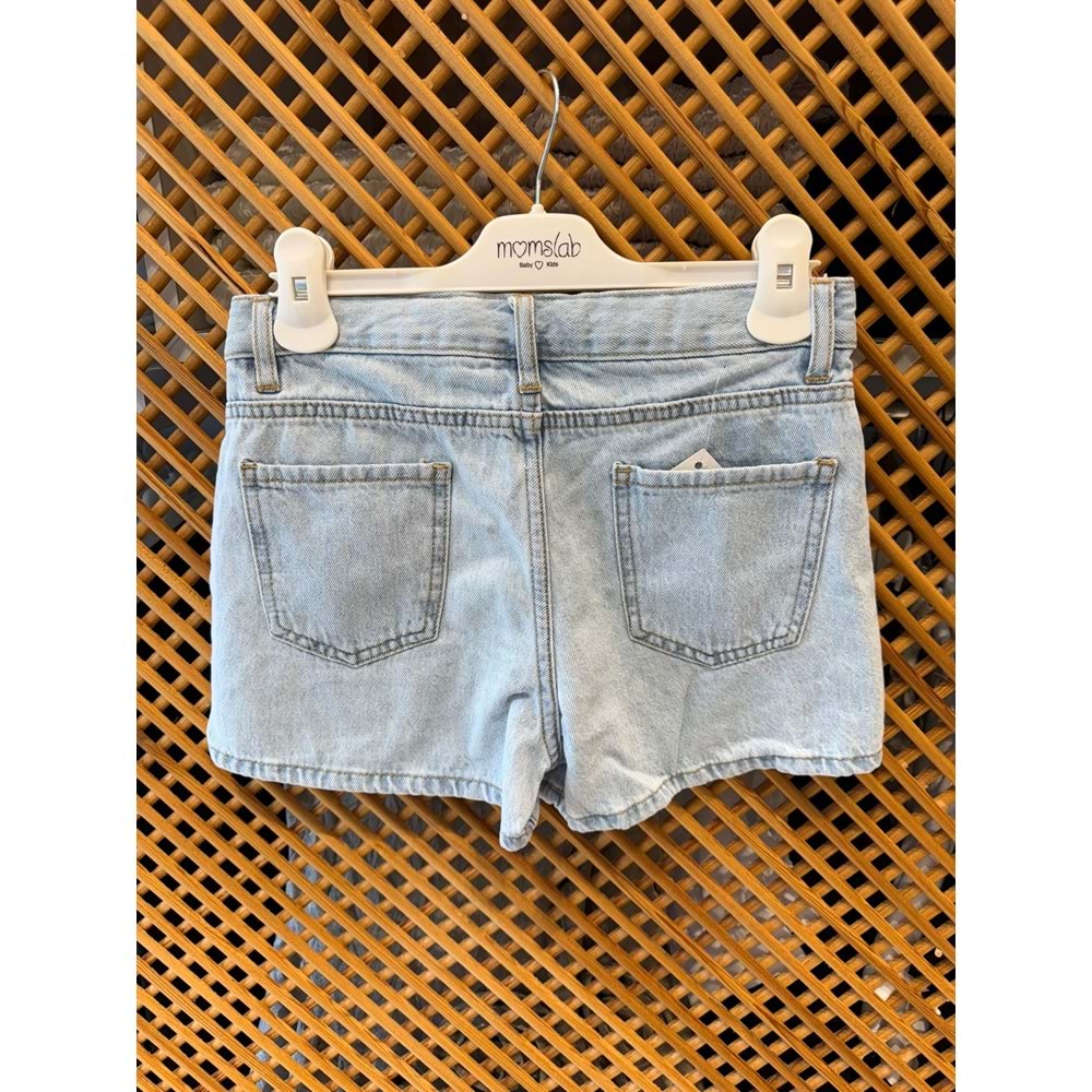 1700 ÇOCUK YIRTIK DETAYLI KISA KOT ŞORT