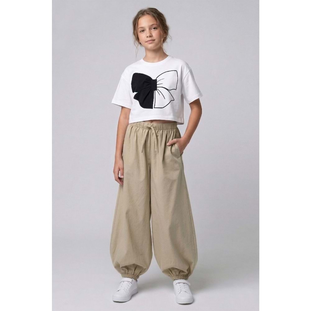 9978 ÇOCUK BELİ LASTİKLİ BLOOMER PANTOLON