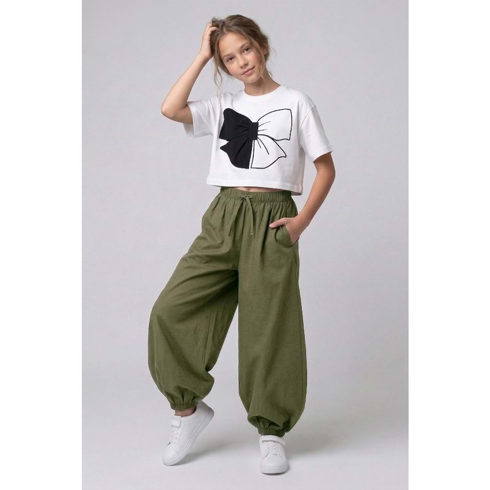 9978 ÇOCUK BELİ LASTİKLİ BLOOMER PANTOLON