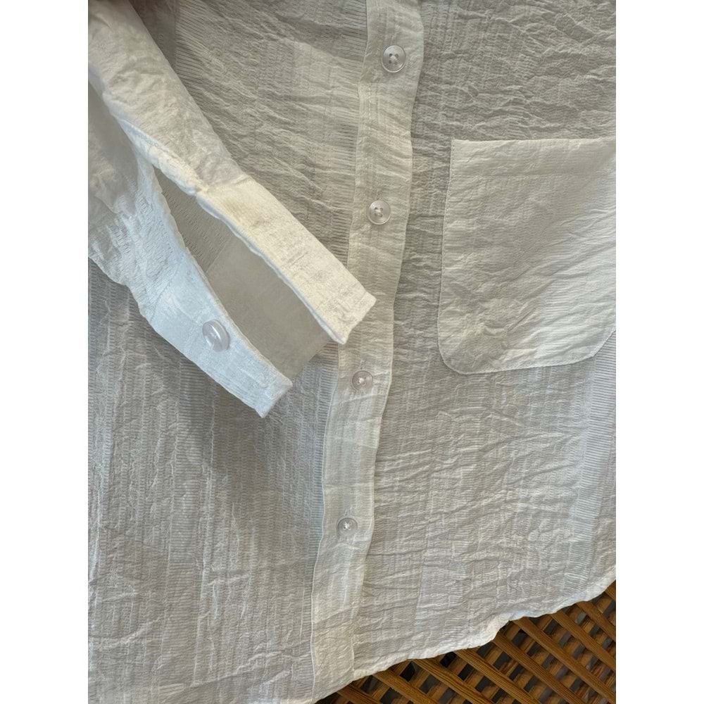 2359 ÇOCUK KIRIŞIK KUMAŞ OVERSIZE GÖMLEK