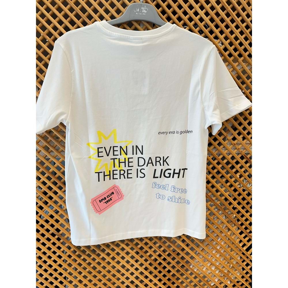 7780 ÇOCUK ÖNÜ VE ARKASI YAZILI BASKILI TİŞÖRT