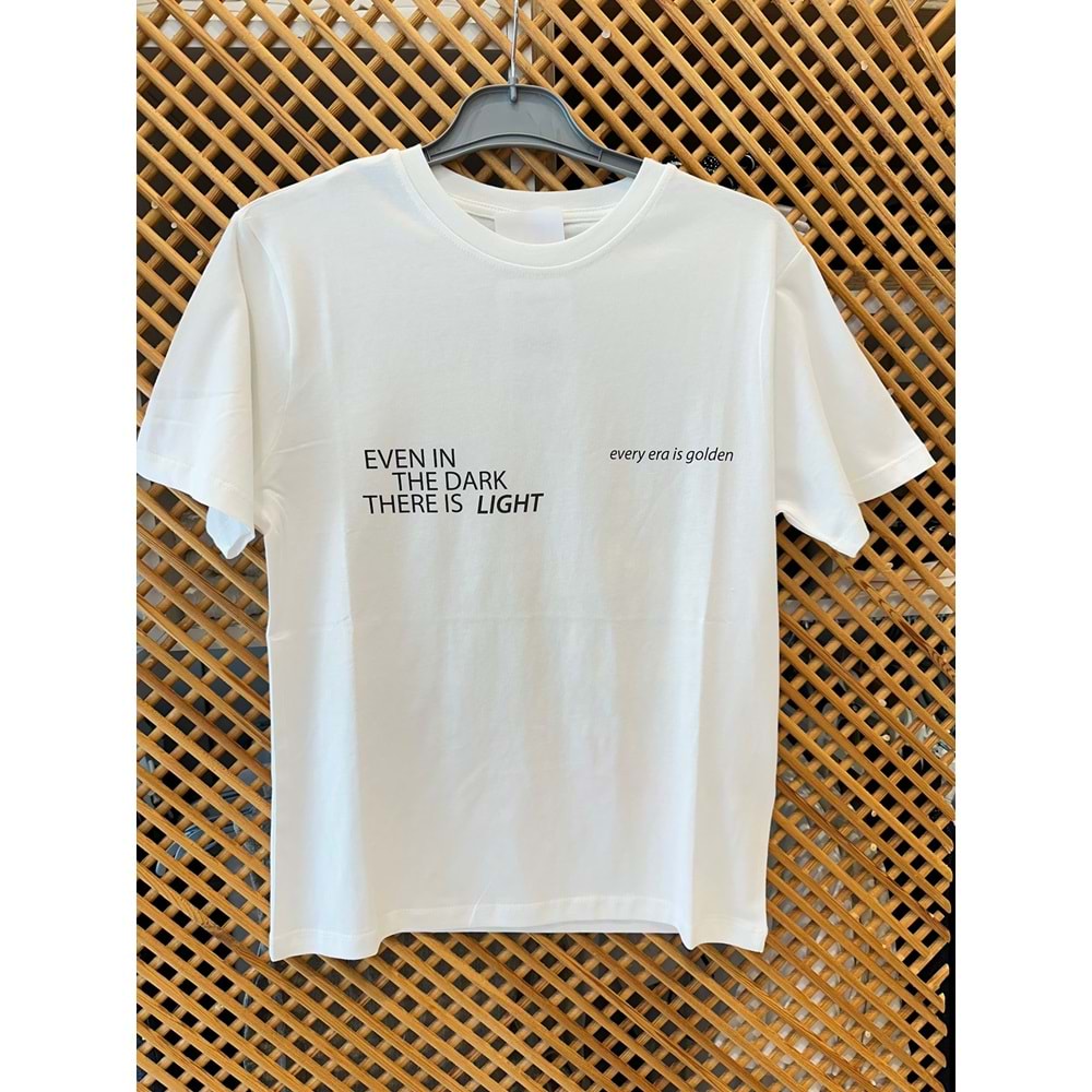 7780 ÇOCUK ÖNÜ VE ARKASI YAZILI BASKILI TİŞÖRT