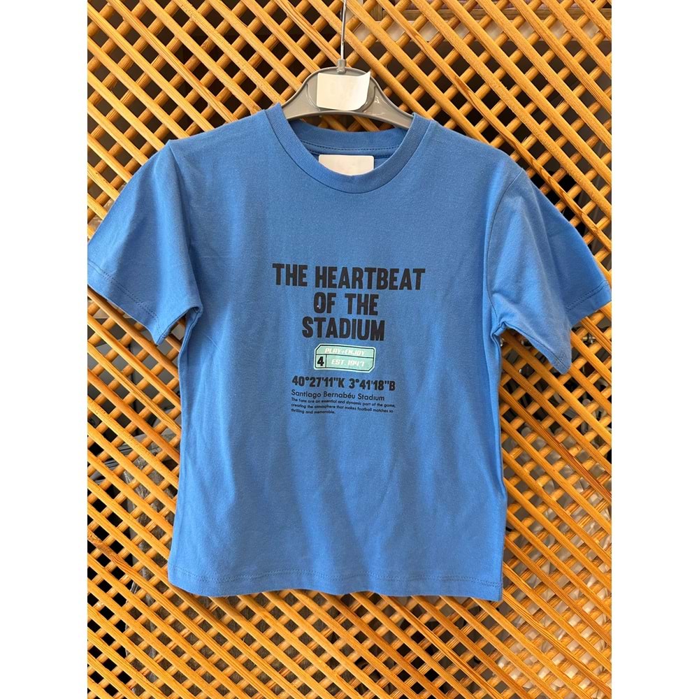 7765 ÇOCUK ÖNÜ VE ARKASI YAZILI BASKILI TİŞÖRT