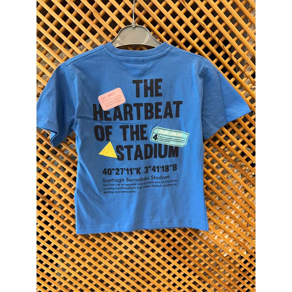 7765 ÇOCUK ÖNÜ VE ARKASI YAZILI BASKILI TİŞÖRT