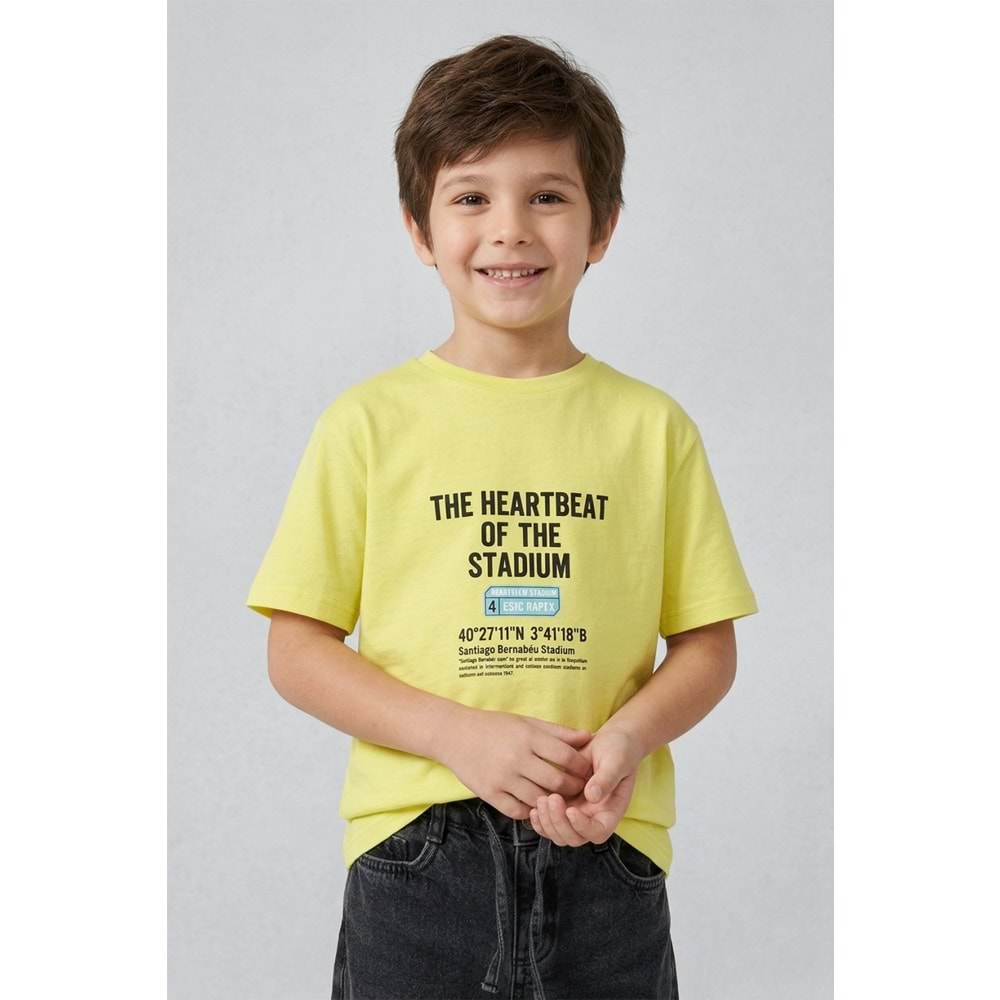 7765 ÇOCUK ÖNÜ VE ARKASI YAZILI BASKILI TİŞÖRT