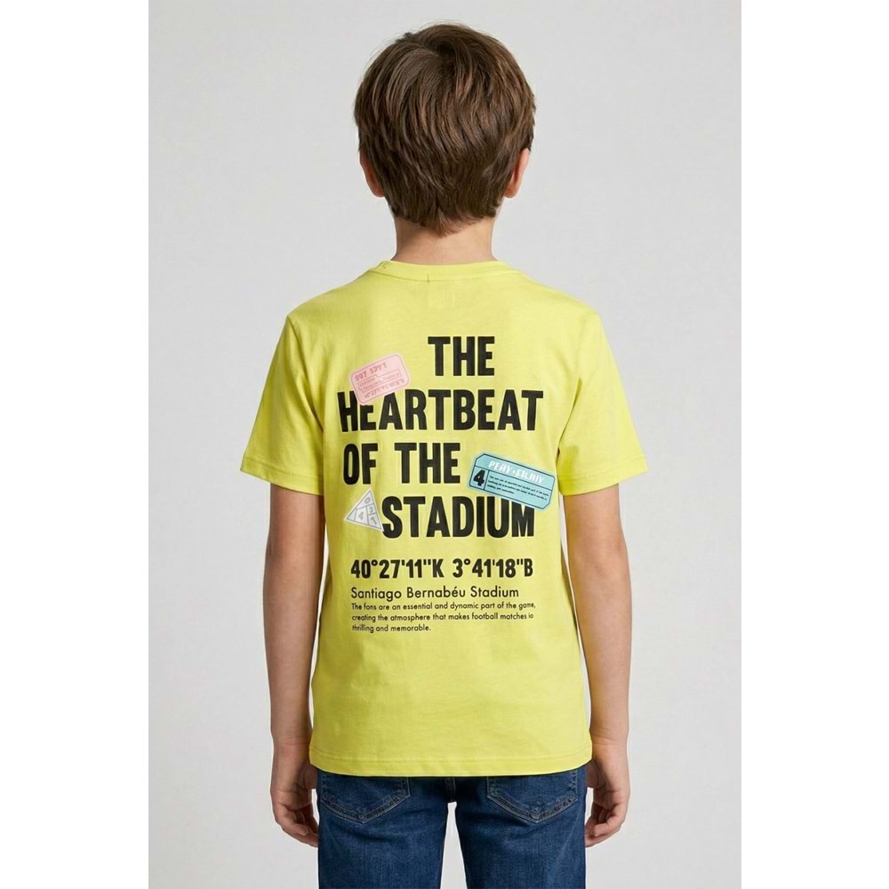 7765 ÇOCUK ÖNÜ VE ARKASI YAZILI BASKILI TİŞÖRT