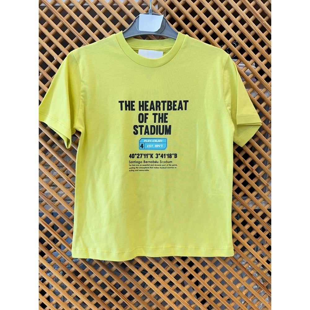 7765 ÇOCUK ÖNÜ VE ARKASI YAZILI BASKILI TİŞÖRT