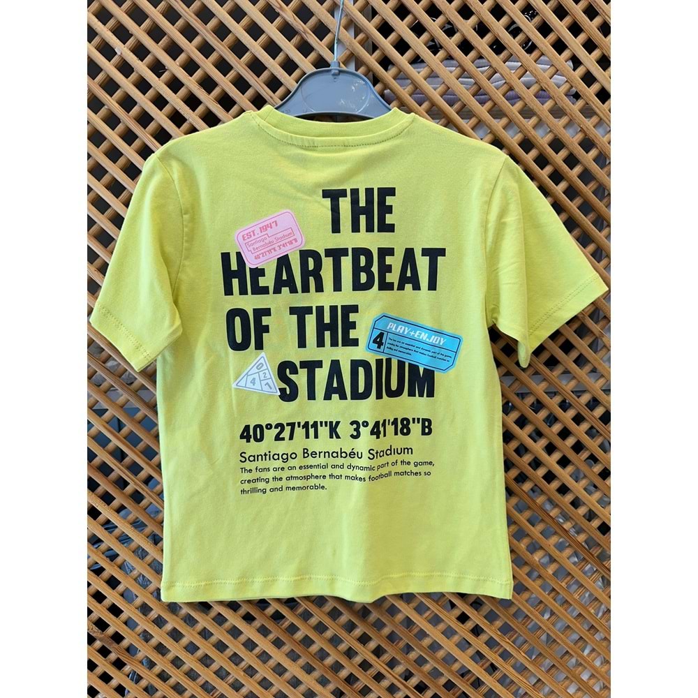 7765 ÇOCUK ÖNÜ VE ARKASI YAZILI BASKILI TİŞÖRT