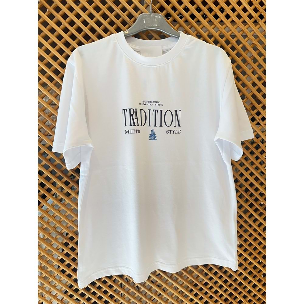 41334 ÇOCUK PAMUK PENYE ÖN VE ARKA BASKI DETAY TİŞÖRT