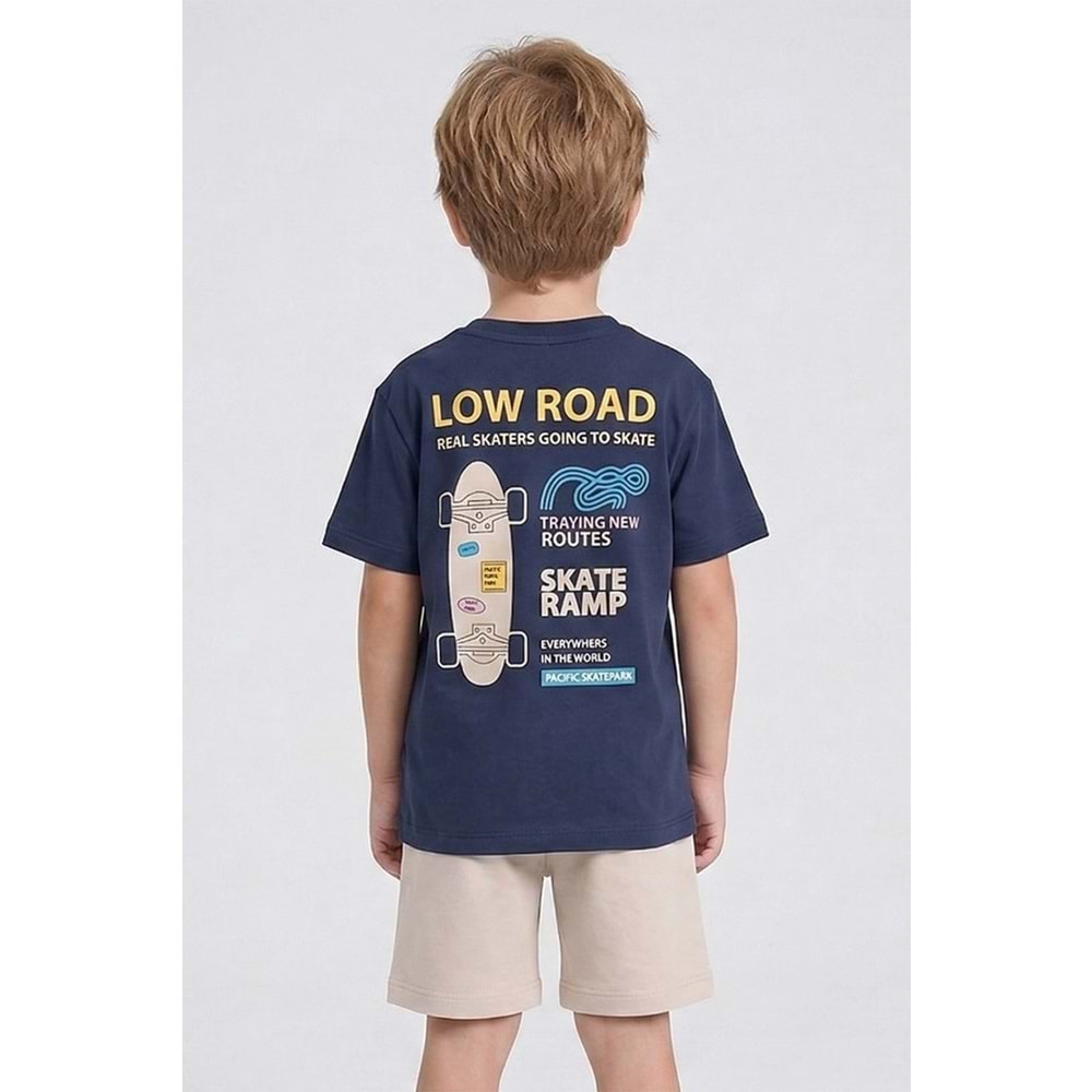 7773 ÇOCUK PENYE SIRTI BASKILI ŞORTLU TAKIM