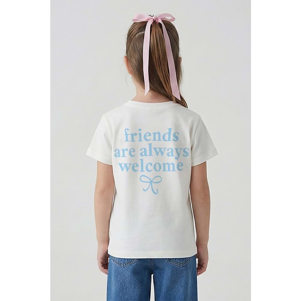 0347 ÇOCUK MAVİ NAKIŞLI SIRT BASKILI TİŞÖRT