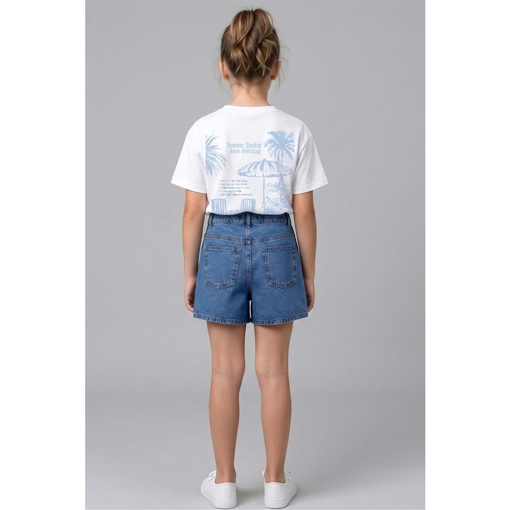 0343 ÇOCUK SIRTI BASKILI PENYE TİŞÖRT