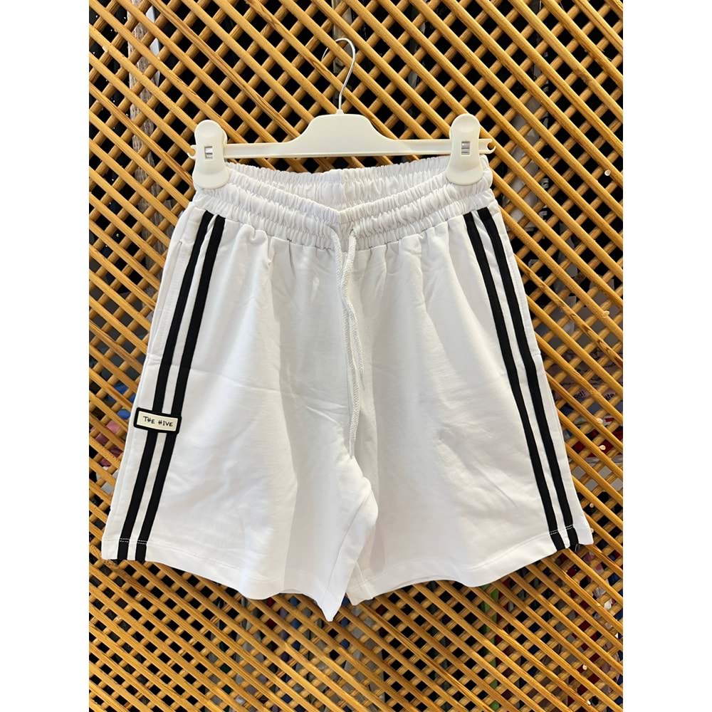 225242 ÇOCUK YANI ÇİZGİLİ İNCE PENYE ŞORT - PD KIDS - ÇOCUK