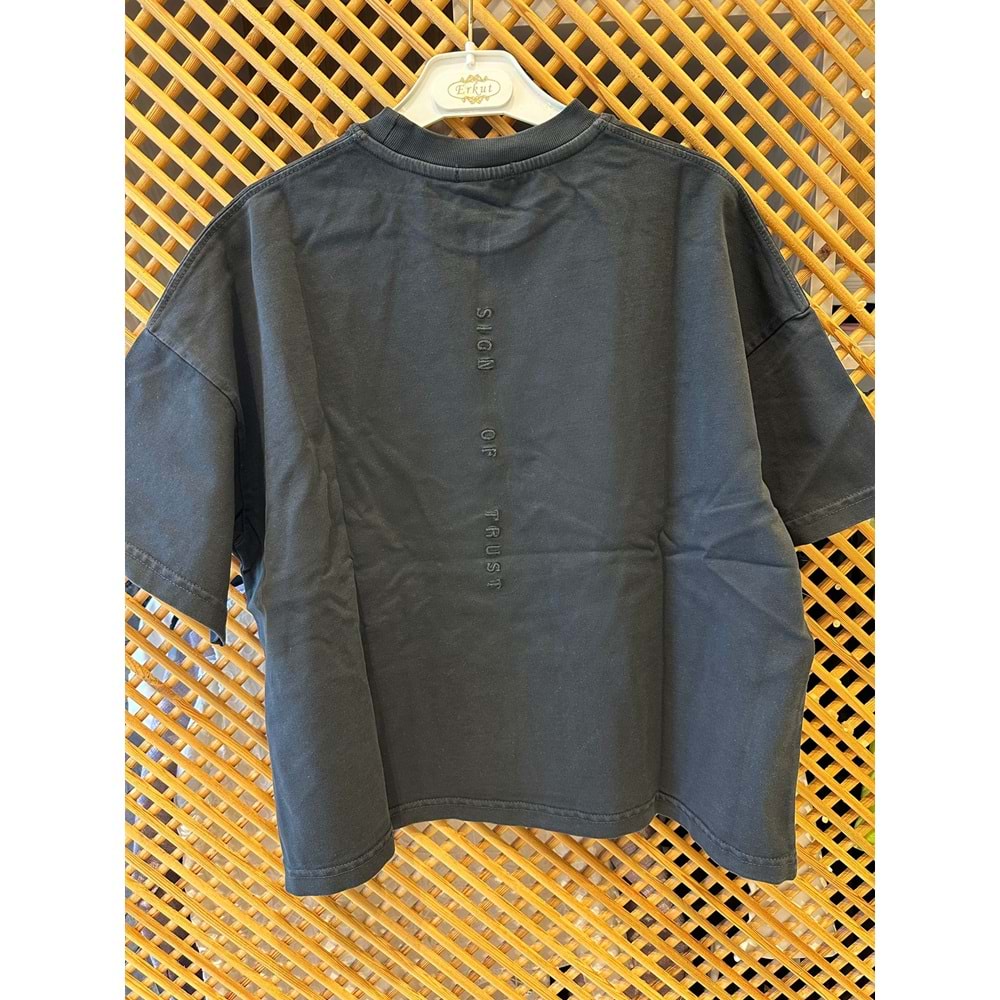 225259 ÇOCUK ESKİTME BOYALI OVERSİZE TİŞÖRT - PD KIDS - ÇOCUK