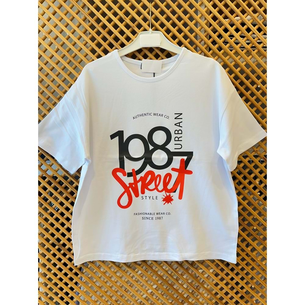 32755 ÇOCUK BASKILI OVERSIZE TİŞÖRT