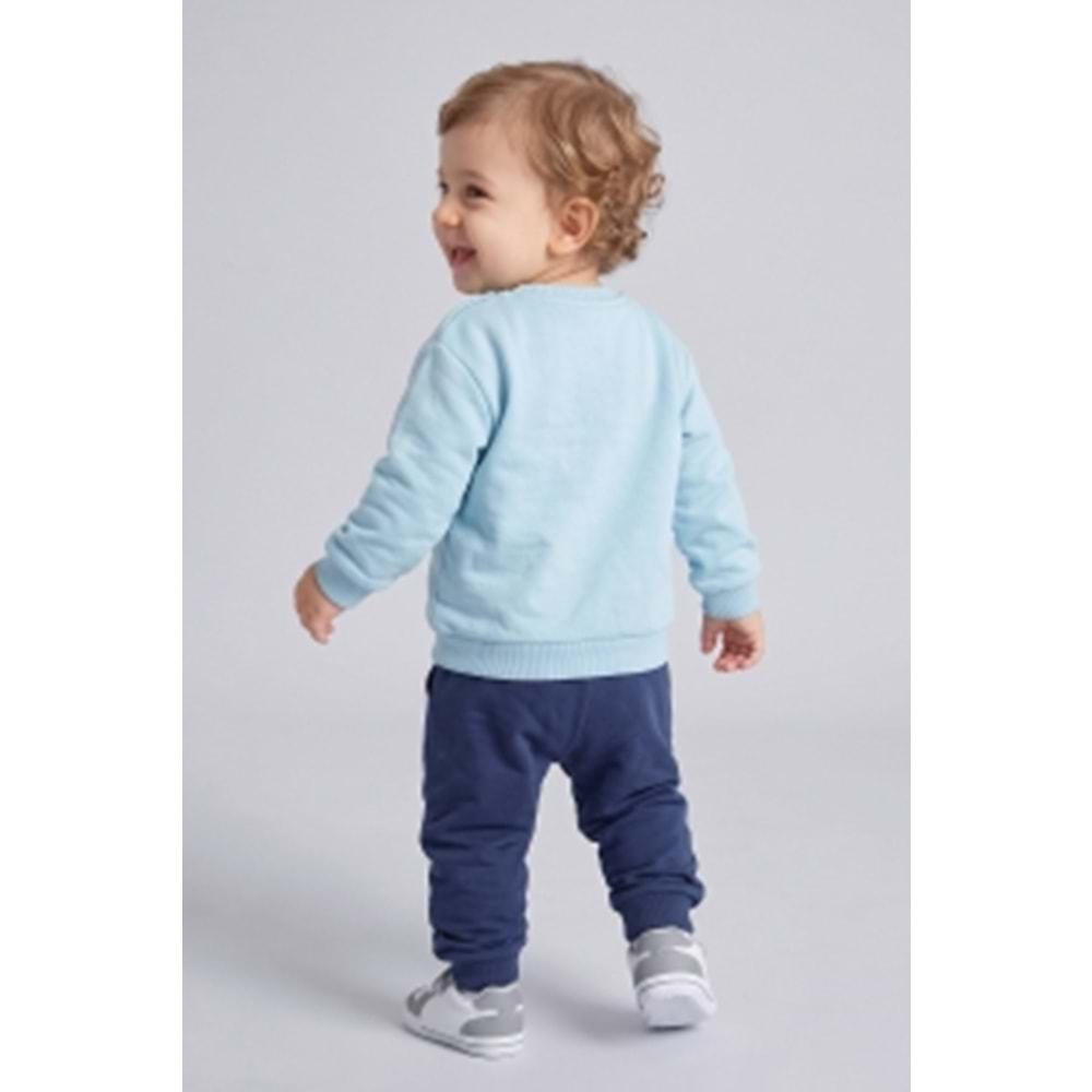 4170 PAMUKLU PENYE ÖNÜ BASKI DETAY EŞOFMAN BEBE TAKIM