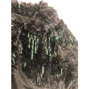 274140 PELUŞ PAYETLİ BOLERO (DAR KALIP)