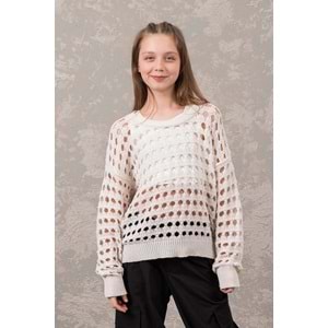 0386 ÇOCUK ÖRGÜ CROP BLUZ