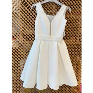 841 ÇOCUK TAŞLI SIRT BAĞLAMALI ELBİSE