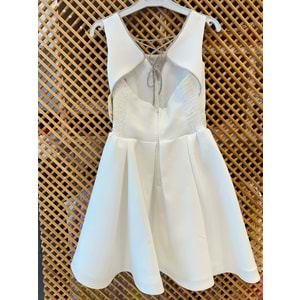 841 ÇOCUK TAŞLI SIRT BAĞLAMALI ELBİSE