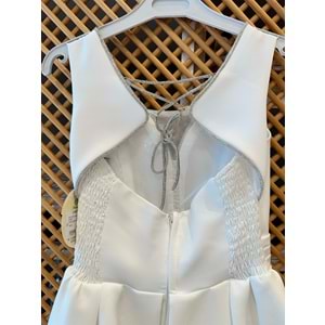 841 ÇOCUK TAŞLI SIRT BAĞLAMALI ELBİSE