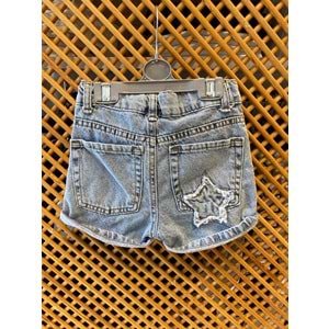 0686 ÇOCUK YILDIZLI KOT ŞORT