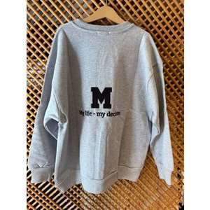 123220 ÇOCUK PAMUKLU PENYE BASKILI OVERSİZE SWEAT - PD KIDS