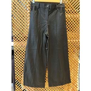 36061 ÇOCUK YILAN DESENLİ ARKASI LASTİKLİ DERİ BOL PAÇA PANTOLON - PD KIDS