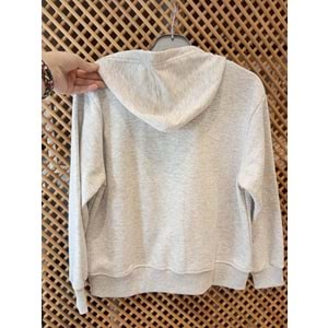 225270 ÇOCUK KAPÜŞONLU PAMUK KOTON OVERSİZE SWEAT HIRKA