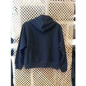 225270 ÇOCUK KAPÜŞONLU PAMUK KOTON OVERSİZE SWEAT HIRKA