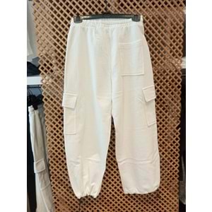 124240 ÇOCUK PAMUK KOTON KARGO CEPLİ BOL KESİM EŞOFMAN ALT