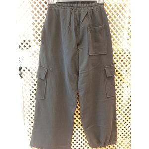 124240 ÇOCUK PAMUK KOTON KARGO CEPLİ BOL KESİM EŞOFMAN ALT