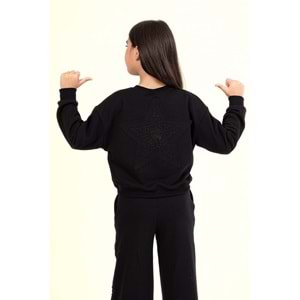 9842 ÇOCUK YILDIZ NAKIŞLI MEVSİMLİK EŞOFMAN TAKIMI