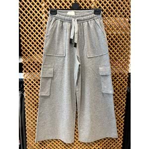 225250 ÇOCUK PAMUKLU MEVSİMLİK PENYE KUMAŞ BOL PAÇA KARGO CEP EŞOFMAN ALT