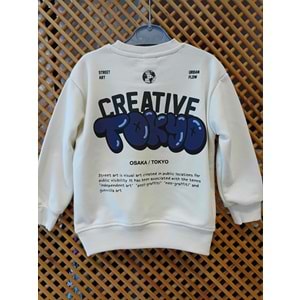 4120 ÇOCUK PAMUKLU SIRT BASKILI SWEAT