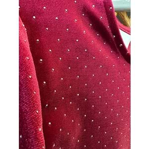 9939 ÇOCUK TAŞLI KADİFE BLUZ