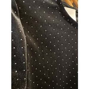 9939 ÇOCUK TAŞLI KADİFE BLUZ