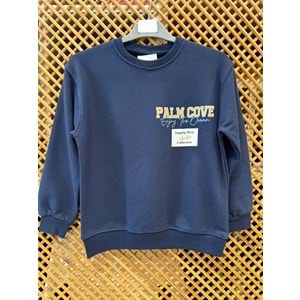 4099 ÇOCUK SIRTI VE ÖNÜ BASKILI SWEAT