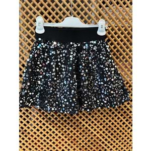 4955 ÇOCUK İÇİ PAMUK PENYE TAYTLI PUL PAYETLİ ETEK