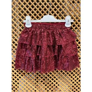 4953 ÇOCUK İÇİ PAMUK ASTAR BELİ LASTİKLİ PAYETLİ ETEK